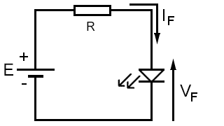 Schéma électrique alimentation direct d'une LED
