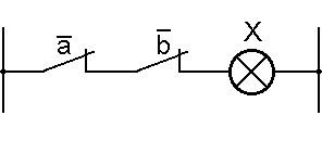 Schéma représentant le câblage de la fonction non-ou électrique