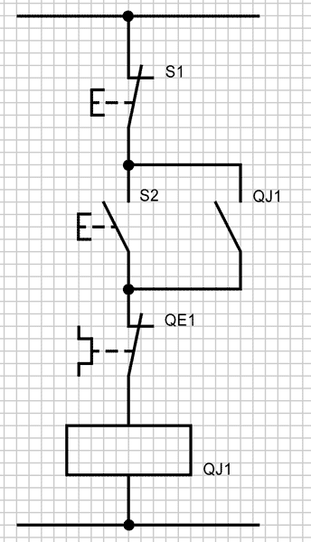 Un schéma électrique simple sur sa grille