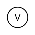 Symbole du voltmètre