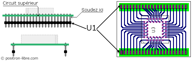 Etape 1 : montage du connecteur U1