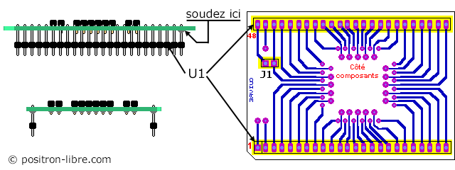Insertion et soudage des connecteurs U1