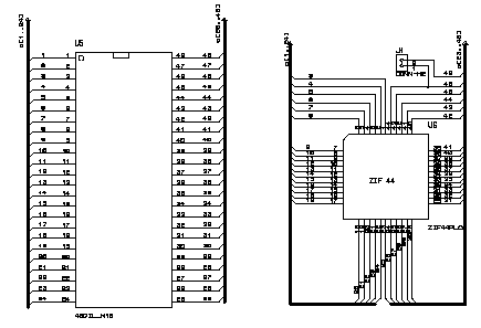 Schéma adaptateur plcc 44 dil 48