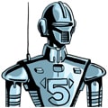 Robot monitor 5 représentant le logo Positron-libre